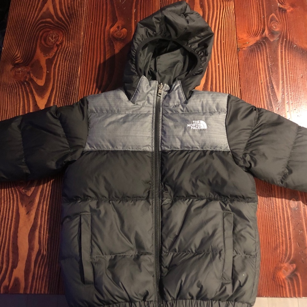 Kids North Face Hooded Reversible Jacket